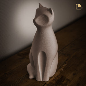 Cat Pet Urn Brown