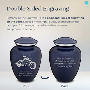 Adult Embrace Cobalt Motorcycle Cremation Urn