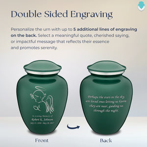 Adult Embrace Green Angel Cremation Urn