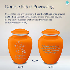 Adult Embrace Burnt Orange Angel Cremation Urn