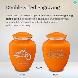 Adult Embrace Burnt Orange Motorcycle Cremation Urn