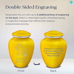 Adult Embrace Yellow Angel Cremation Urn