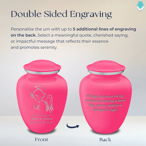 Adult Embrace Bright Pink Angel Cremation Urn