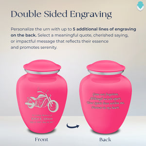 Adult Embrace Bright Pink Motorcycle Cremation Urn