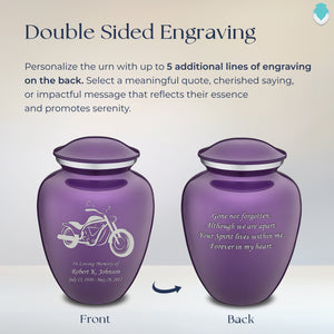 Adult Embrace Purple Motorcycle Cremation Urn