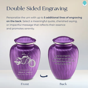 Adult Embrace Pearl Purple Motorcycle Cremation Urn