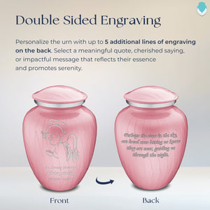 Adult Embrace Pearl Pink Angel Cremation Urn