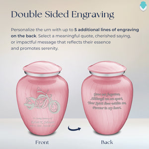 Adult Embrace Pearl Pink Motorcycle Cremation Urn