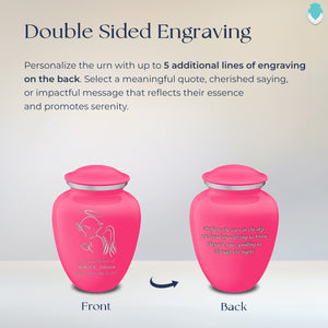 Medium Embrace Bright Pink Angel Cremation Urn