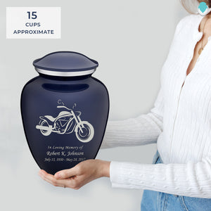 Adult Embrace Cobalt Motorcycle Cremation Urn