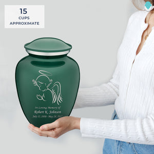 Adult Embrace Green Angel Cremation Urn