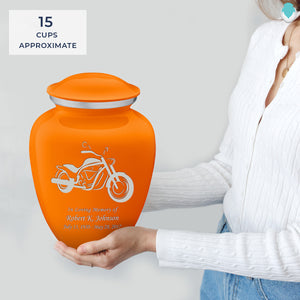 Adult Embrace Burnt Orange Motorcycle Cremation Urn