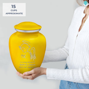 Adult Embrace Yellow Angel Cremation Urn