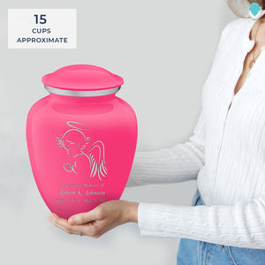 Adult Embrace Bright Pink Angel Cremation Urn