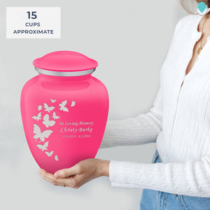 Adult Embrace Bright Pink Butterfly Cremation Urn