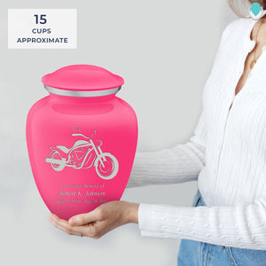 Adult Embrace Bright Pink Motorcycle Cremation Urn