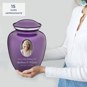 Adult Embrace Purple Portrait Cremation Urn