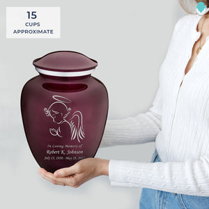 Adult Embrace Cherry Purple Angel Cremation Urn