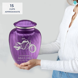 Adult Embrace Pearl Purple Motorcycle Cremation Urn