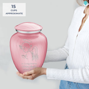 Adult Embrace Pearl Pink Angel Cremation Urn