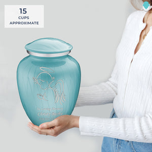 Adult Embrace Pearl Light Blue Angel Cremation Urn