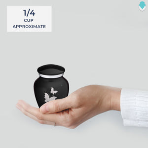 Keepsake Embrace Black Butterflies Cremation Urn