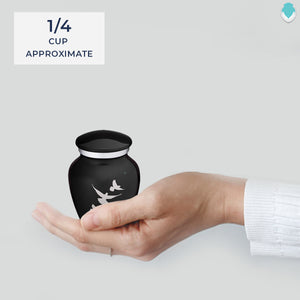 Keepsake Embrace Black Doves Cremation Urn