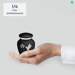 Keepsake Embrace Black Hummingbird Cremation Urn