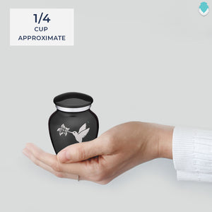 Keepsake Embrace Charcoal Hummingbird Cremation Urn