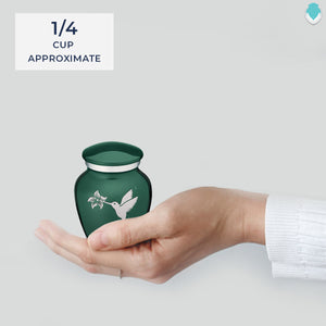 Keepsake Embrace Green Hummingbird Cremation Urn