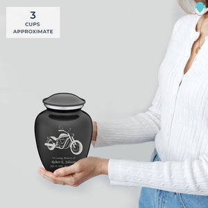 Medium Embrace Charcoal Motorcycle Cremation Urn