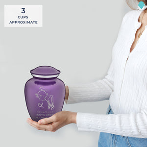 Medium Embrace Purple Angel Cremation Urn