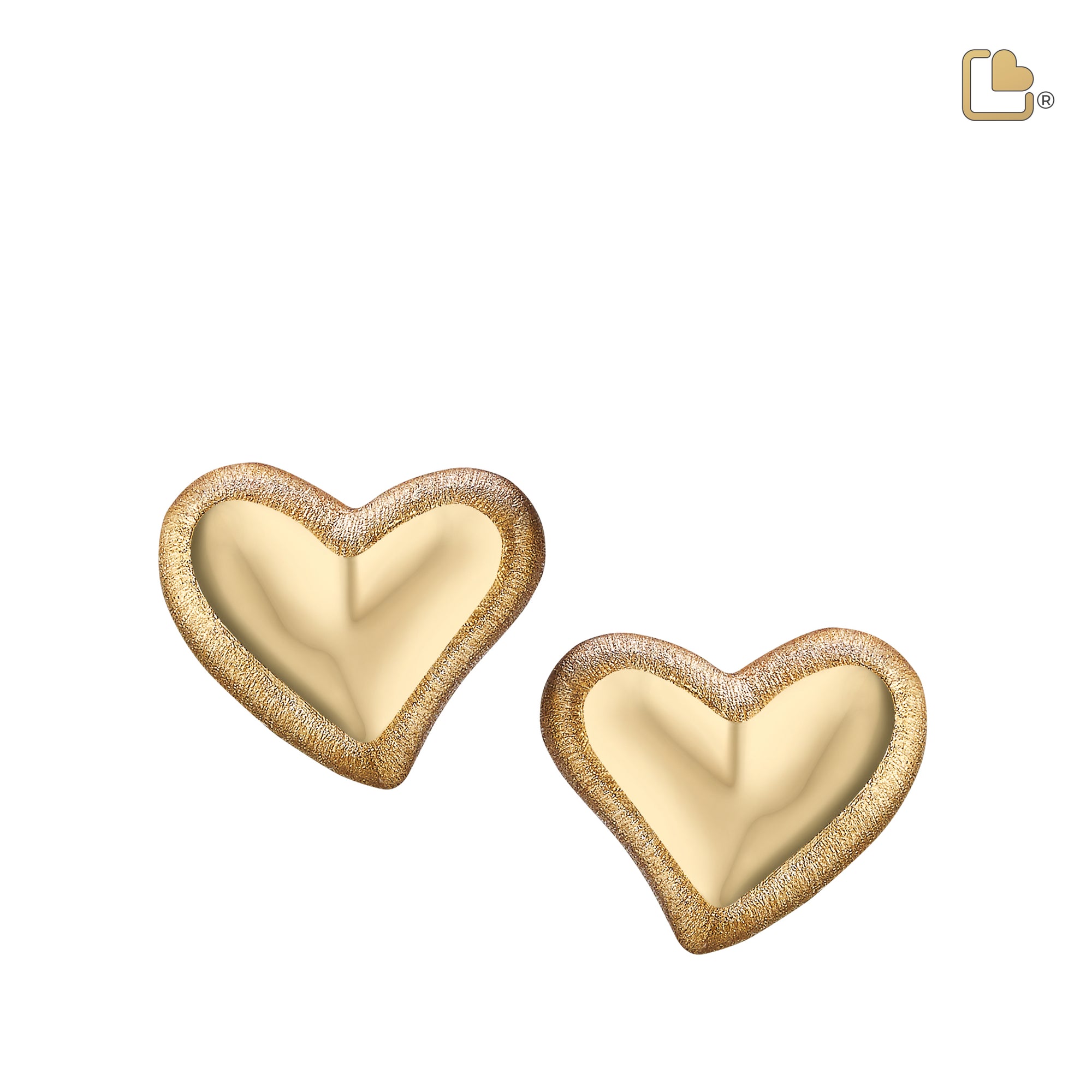 Leaning Heartª Gold Vermeil Sterling Silver Stud Earrings