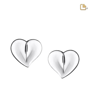 LoveHeartª Rhodium Plated Sterling Silver Stud Earrings