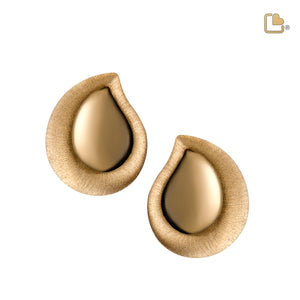 TearDropª Gold Vermeil Two Tone Sterling Silver Stud Earrings