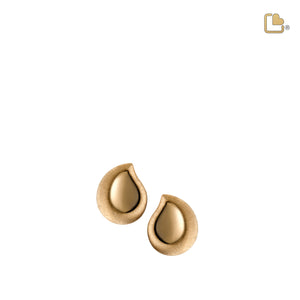 TearDropª Gold Vermeil Two Tone Sterling Silver Stud Earrings