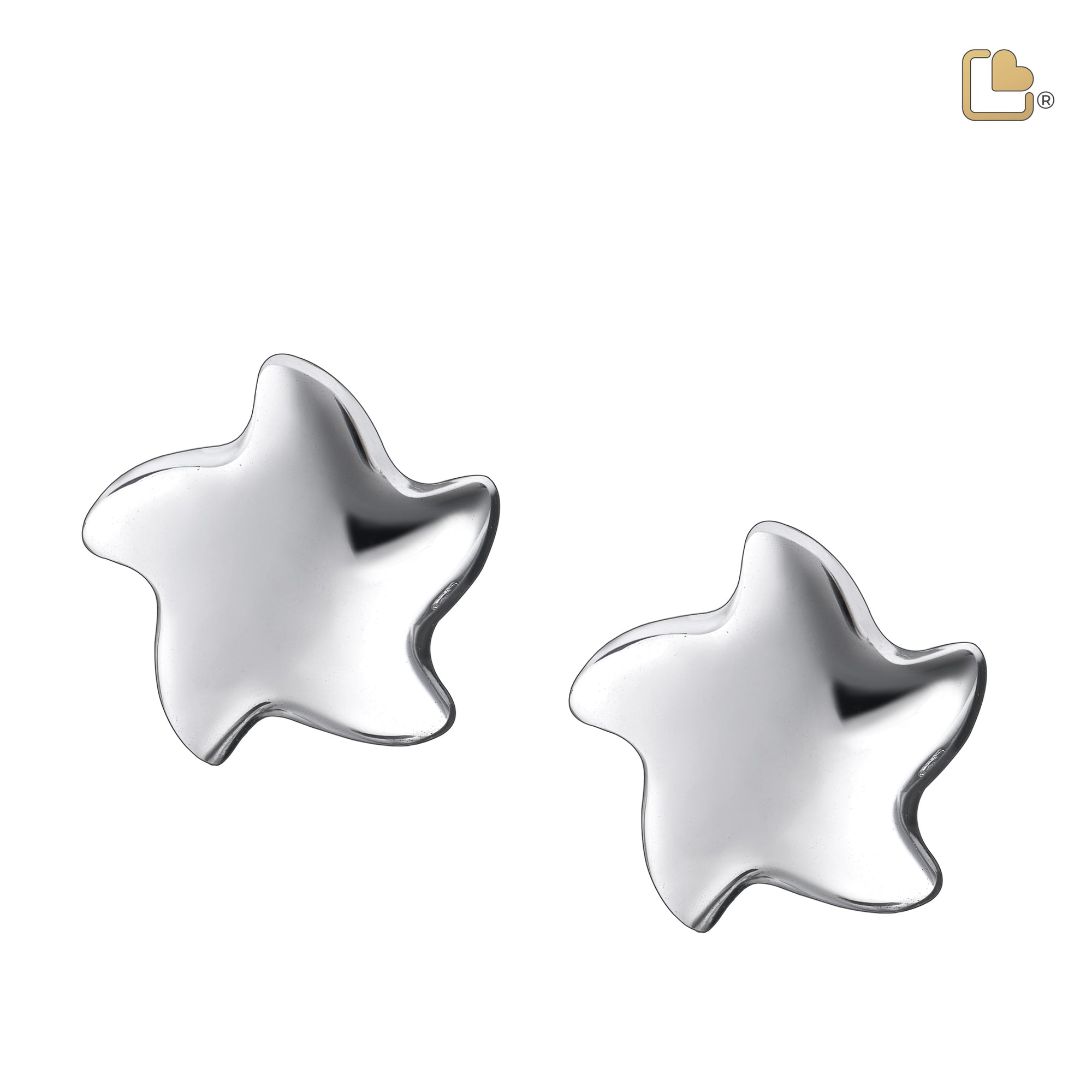 Angelic Starª Rhodium Plated Sterling Silver Stud Earrings