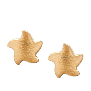 Angelic Starª Gold Vermeil Two Tone Sterling Silver Stud Earrings