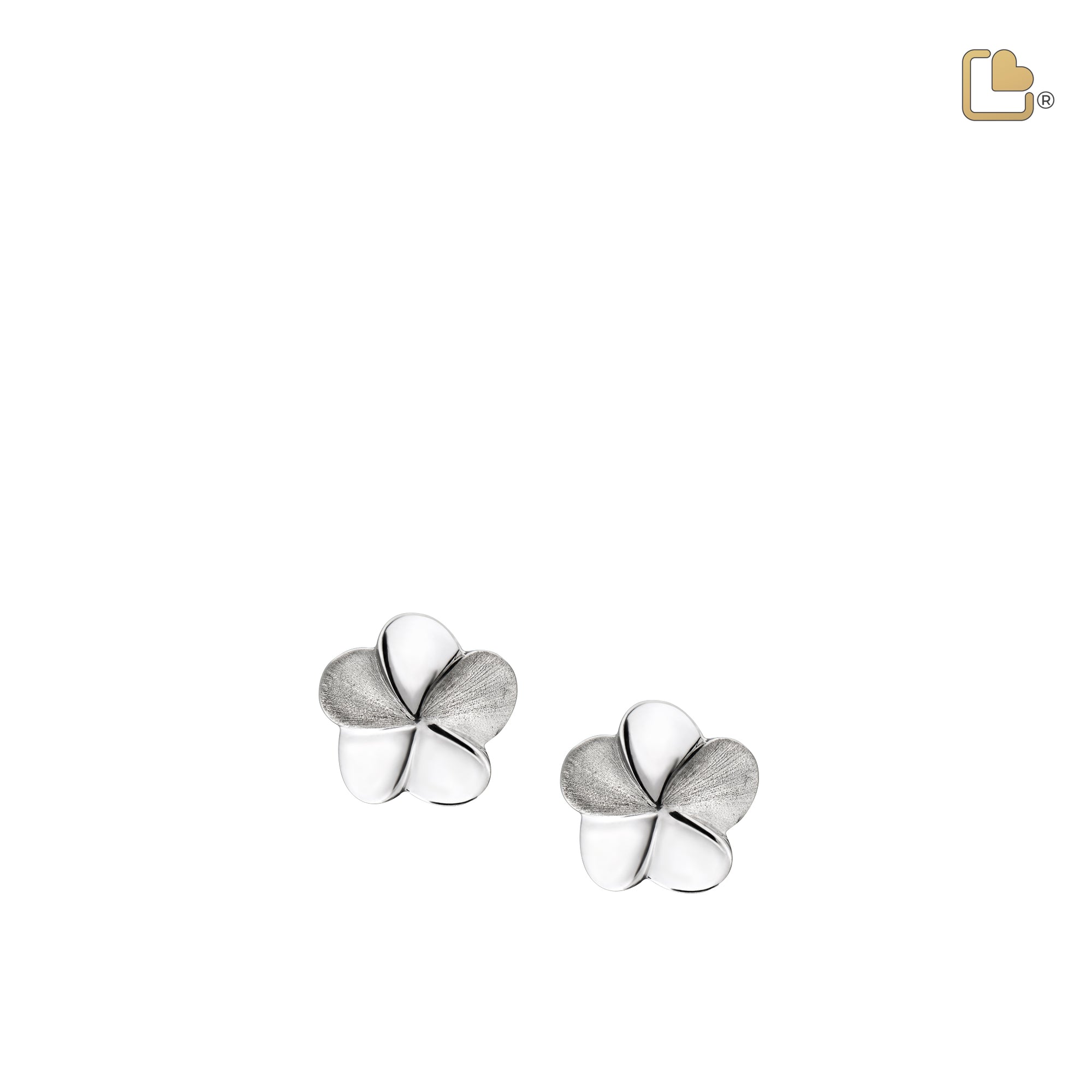 Bloomª Rhodium Plated Two Tone Sterling Silver Stud Earrings