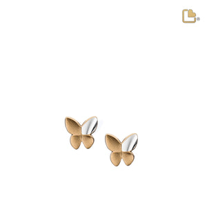 Butterflyª Gold Vermeil Two Tone Sterling Silver Stud Earrings