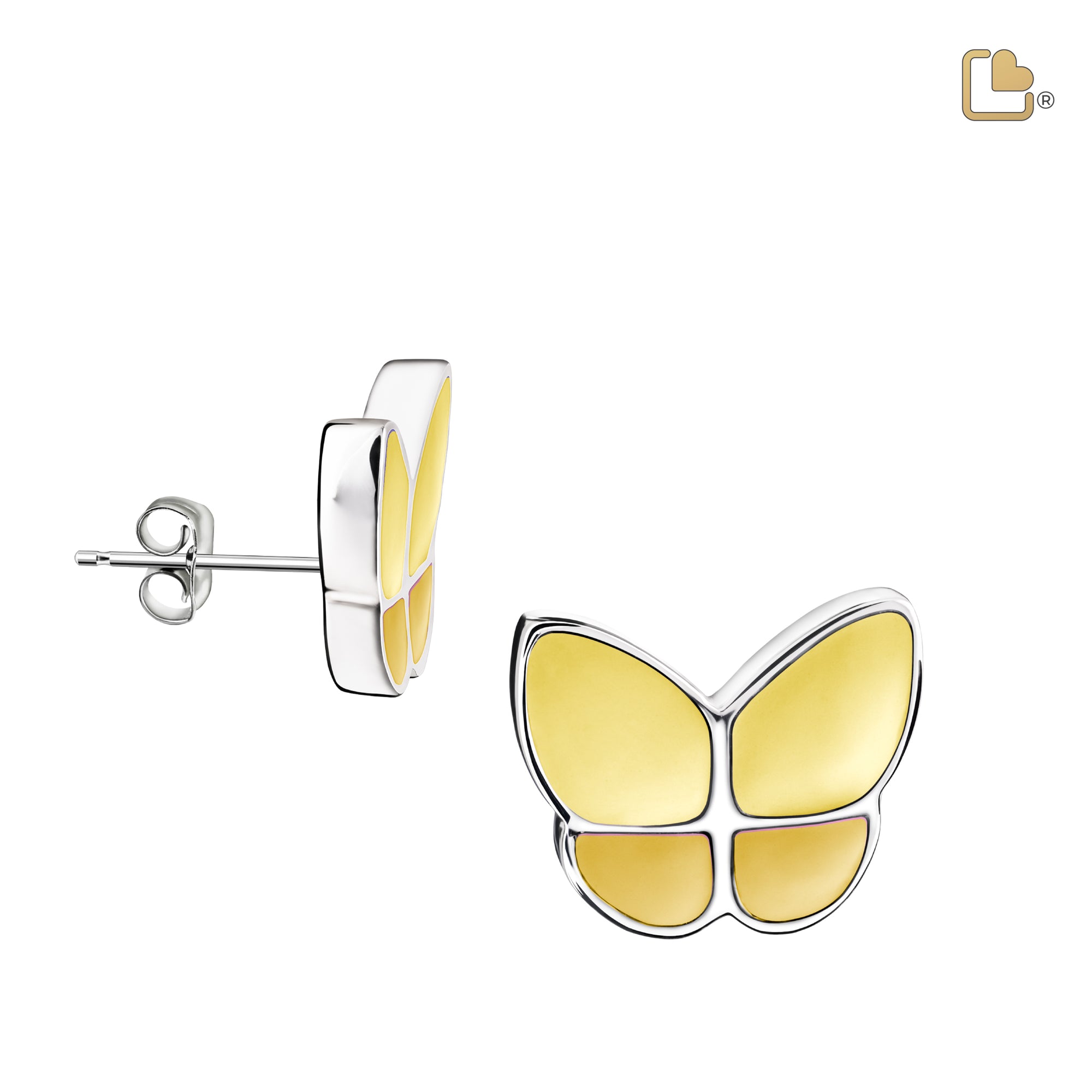 Wings of Hopeª Butterfly Pearl Yellow Earrings