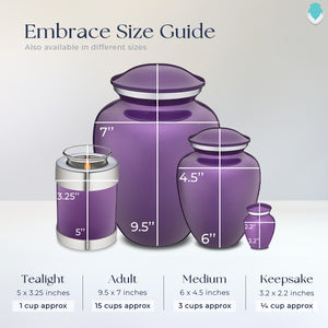 Adult Embrace Purple Fishing Cremation Urn