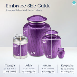 Adult Embrace Pearl Purple Motorcycle Cremation Urn