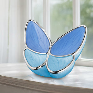 Adult Wings of Hope Butterfly Blue Cremation Urn