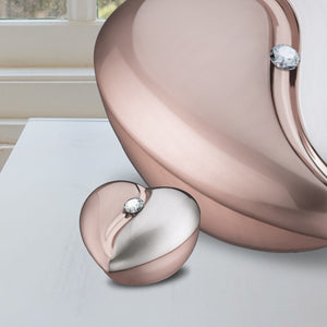 HeartFelt™ Keepsake Urn Brushed RoseGold With Crystal