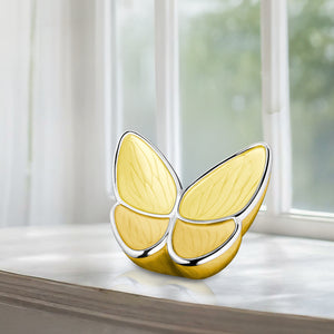 Medium Wings of Hope Butterfly Pearl Yellow Cremation Urn