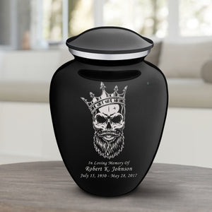 Adult Embrace Black Skull Cremation Urn