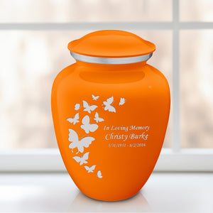 Adult Embrace Burnt Orange Butterfly Cremation Urn