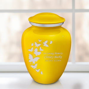 Adult Embrace Yellow Butterfly Cremation Urn