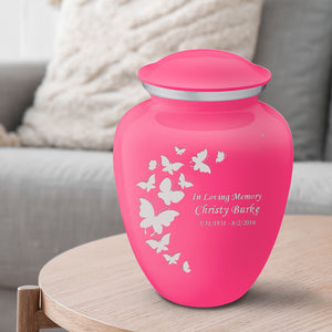 Adult Embrace Bright Pink Butterfly Cremation Urn